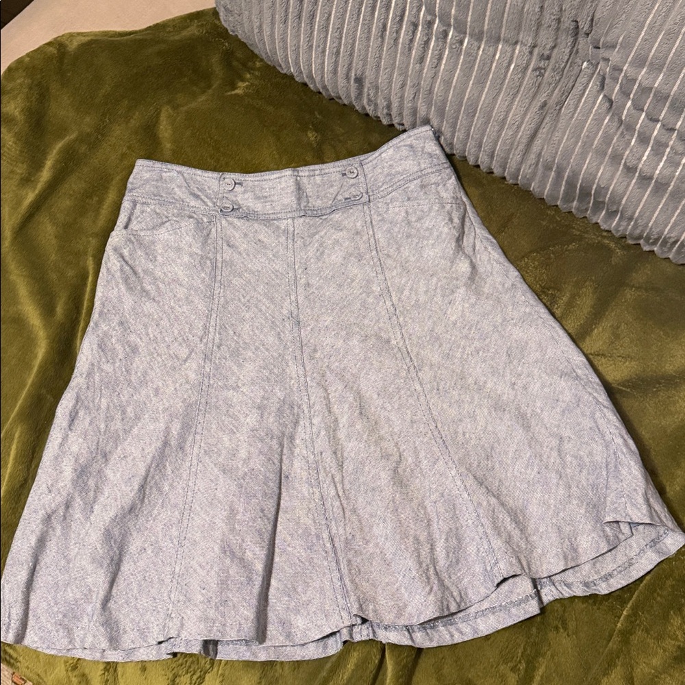 Ann Taylor Gray Textured Skirt